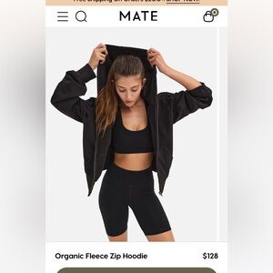 MATE The Label Organic Fleece Zip Hoodie